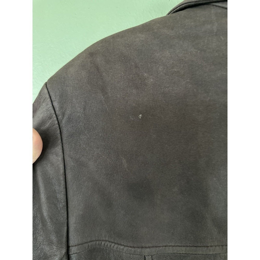 Wilson’s Leather Jacket Men’s Size XL Brown Grunge Mid Length biker 90's​​​ - Picture 6 of 16